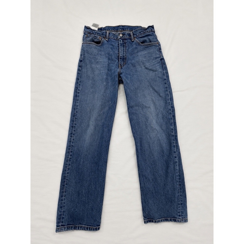Levi's 550 Relaxed Fit Men's Jeans W35 L30  Straight Leg Blue Denim Fits 34x30 - Picture 2 of 5